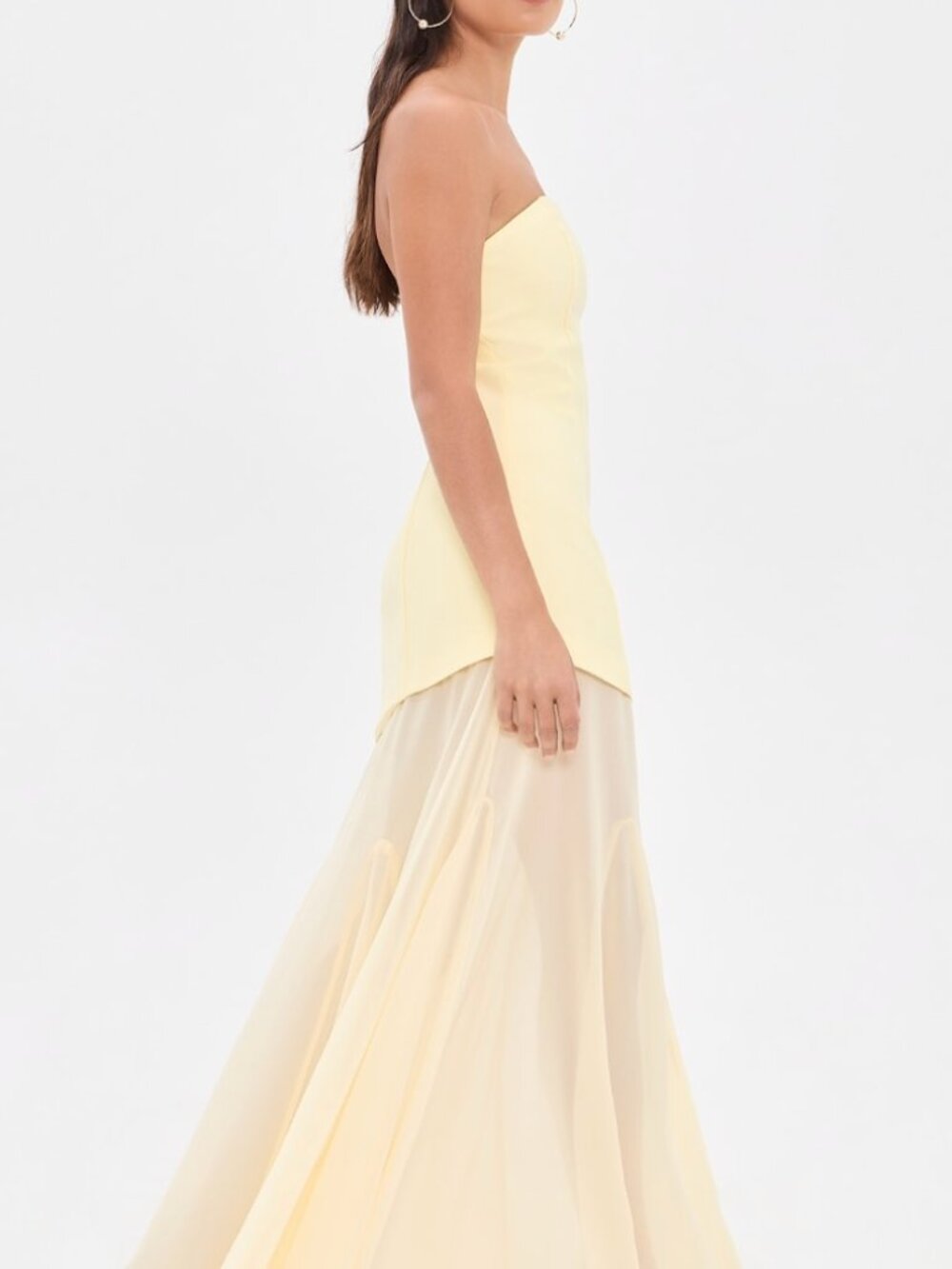 endless rose Strapless Combined Godet Dress - Picture 3 of 4